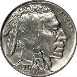 1937-P Buffalo Head Nickel Coins