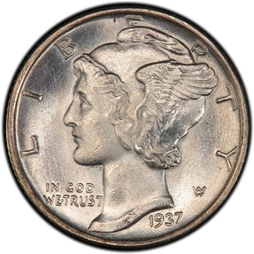 1937-D Mercury Dimes