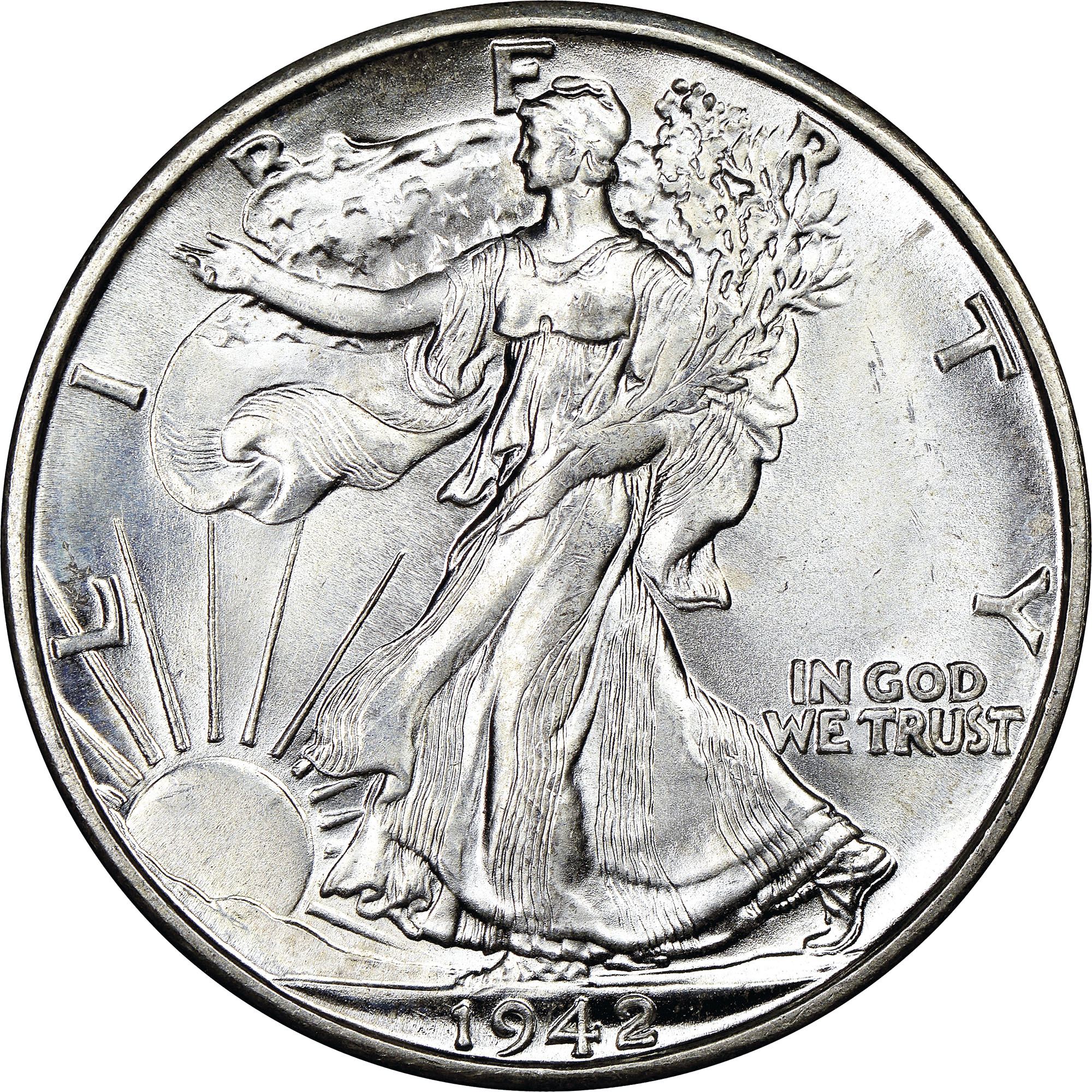 1942-D Walking Liberty Half Dollar