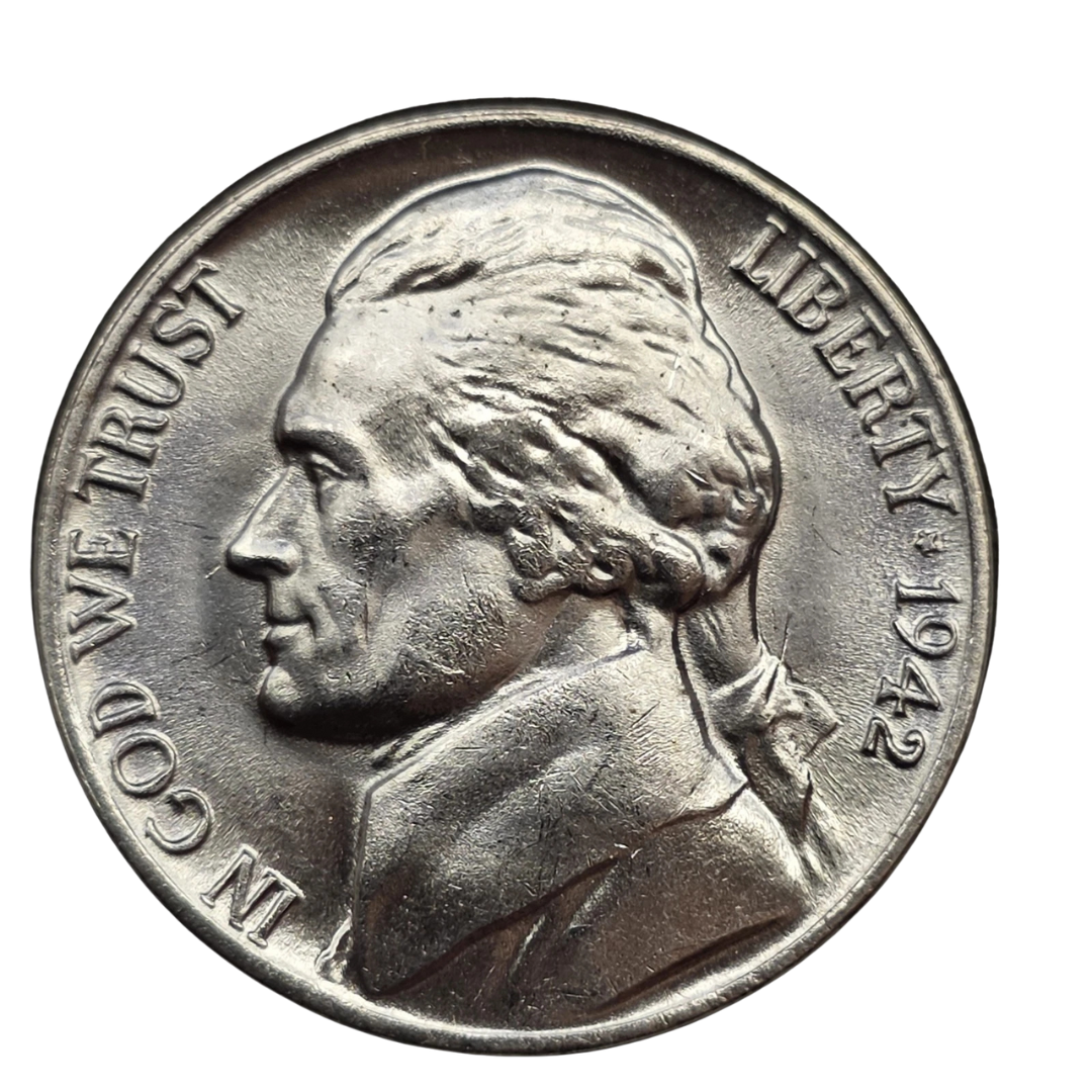 1942-P Silver Jefferson War Nickels
