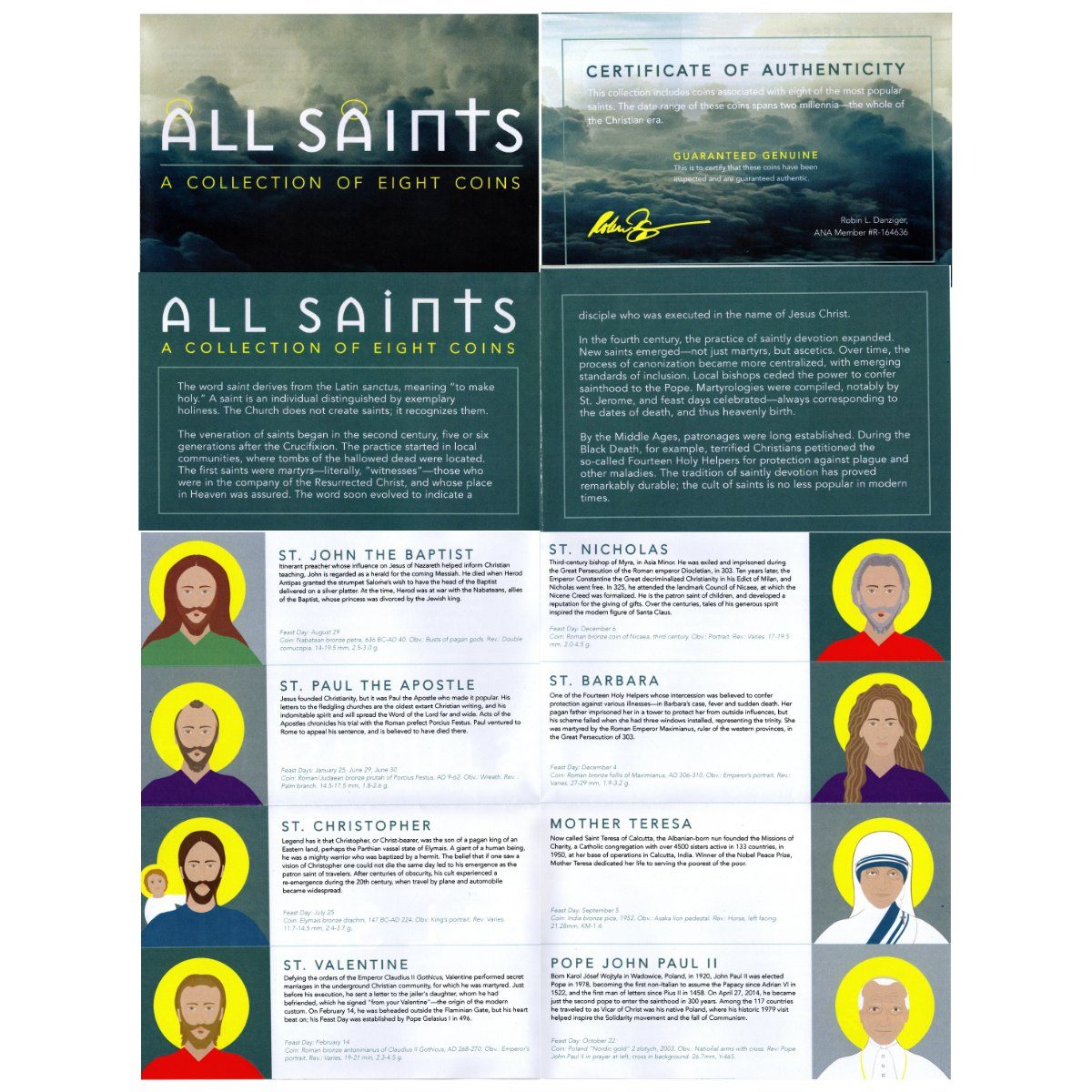 All Saints Coin Collection Box (8 Coins)