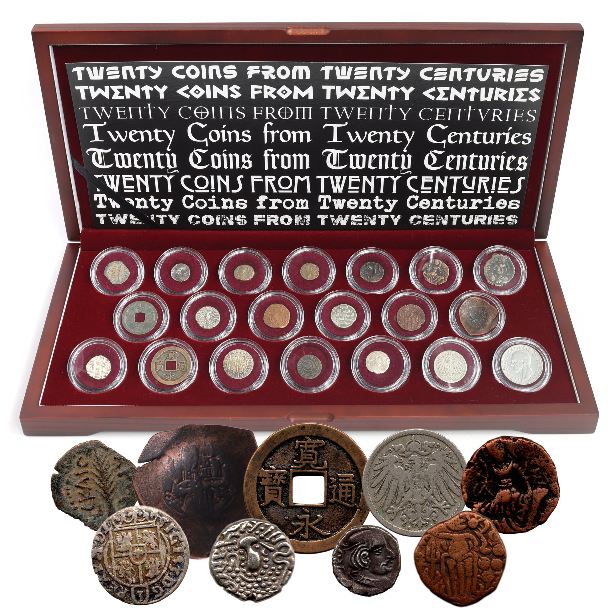 Twenty Coins from Twenty Centuries: Boxed Collection of Coins from the First through the Twentieth Centuries AD