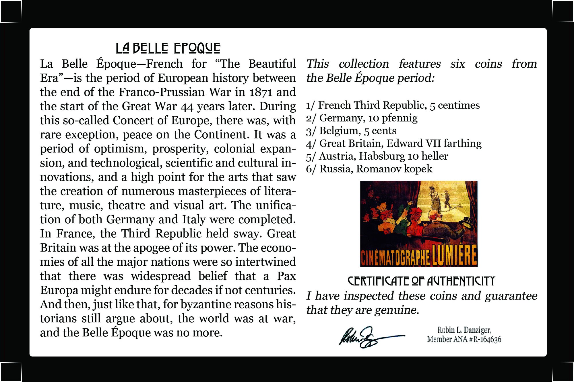 Belle Epoque: Six Coin Box from the Concert of Europe, 1860-1914