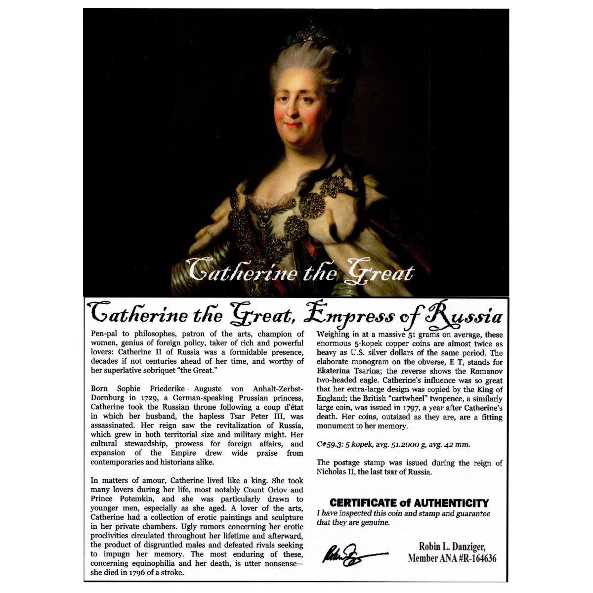 Catherine the Great (Coin and Stamp Box)