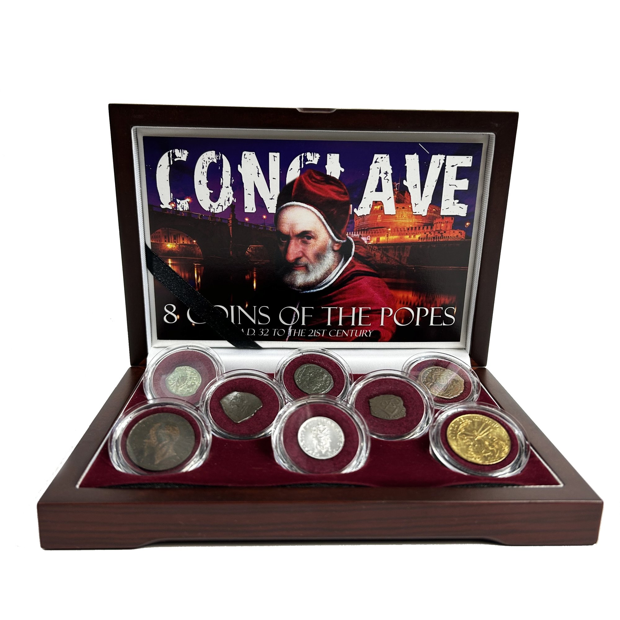 Conclave: 8 Coins of the Popes, AD 32 to the 21st Century (boxed collection) - Limited First Edition