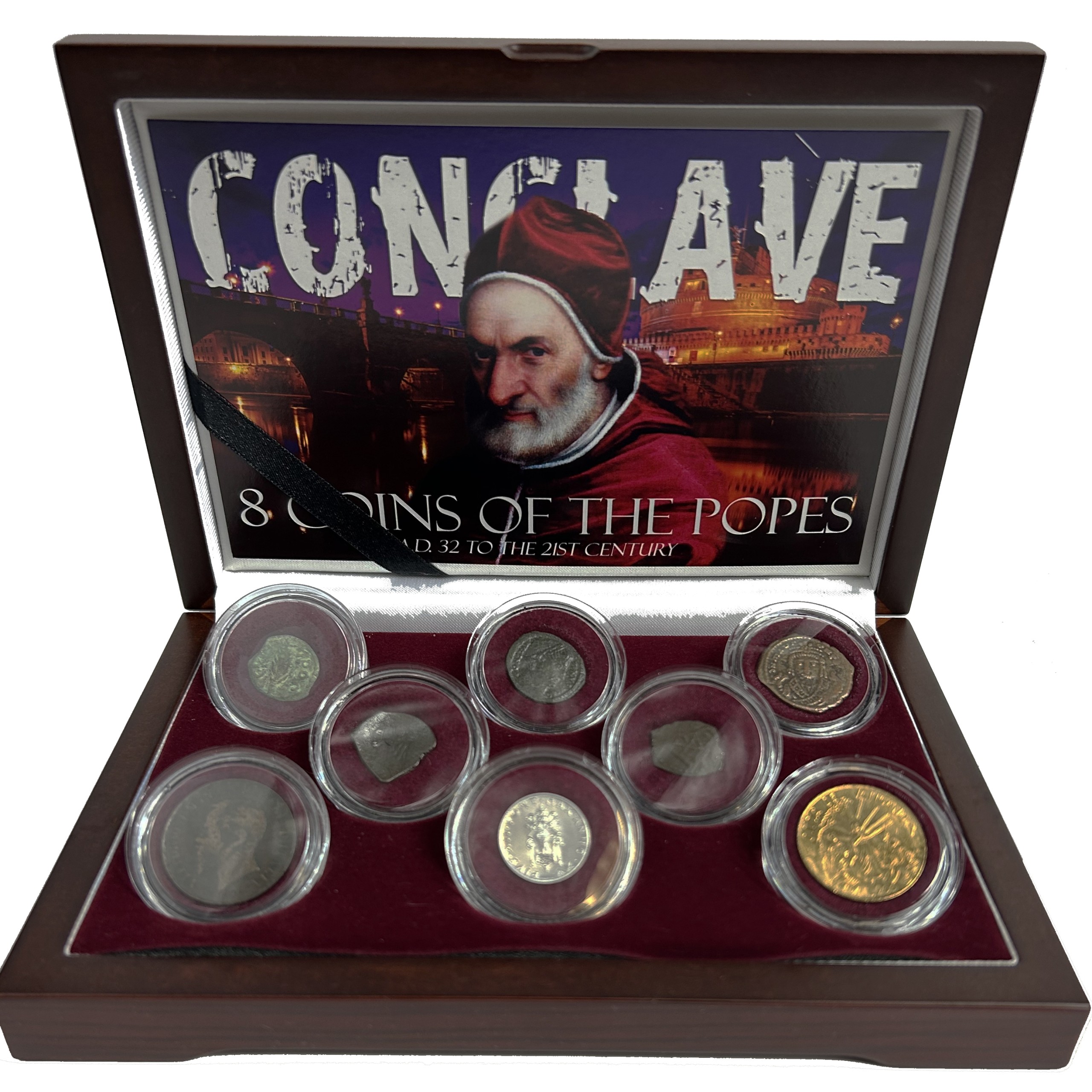 Conclave: 8 Coins of the Popes, AD 32 to the 21st Century (boxed collection) - Limited First Edition