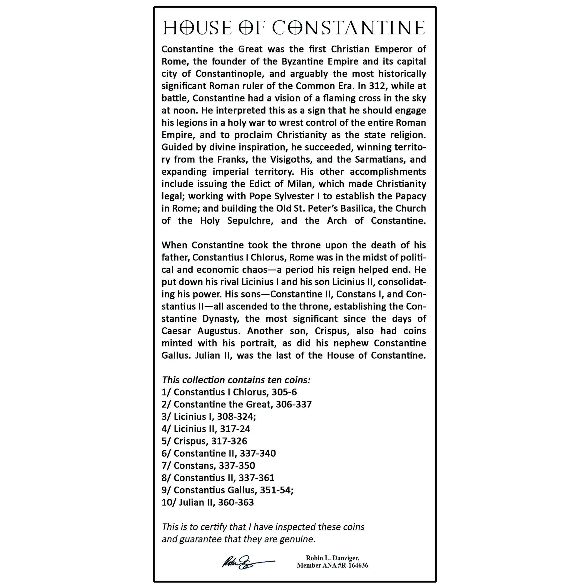 House of Constantine: A Collection of 10 Roman Bronze Coins