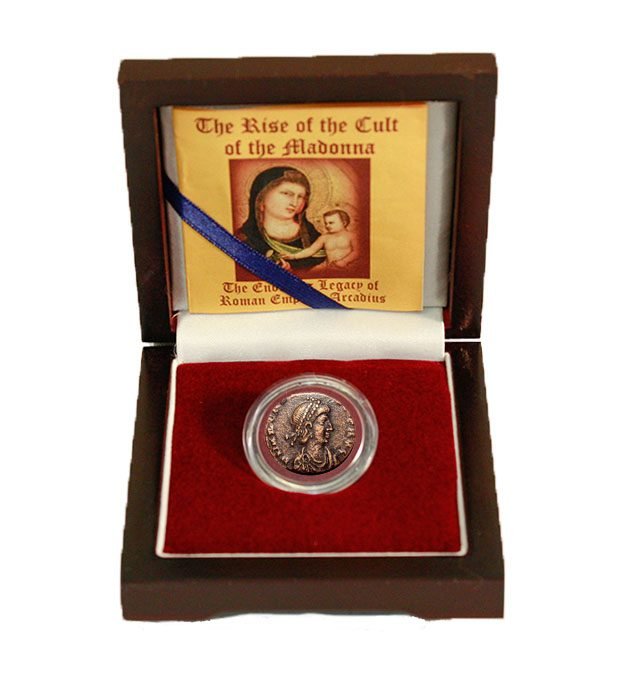 The Rise of the Cult of the Madonna: A Roman Bronze Coin (One-Coin Box)