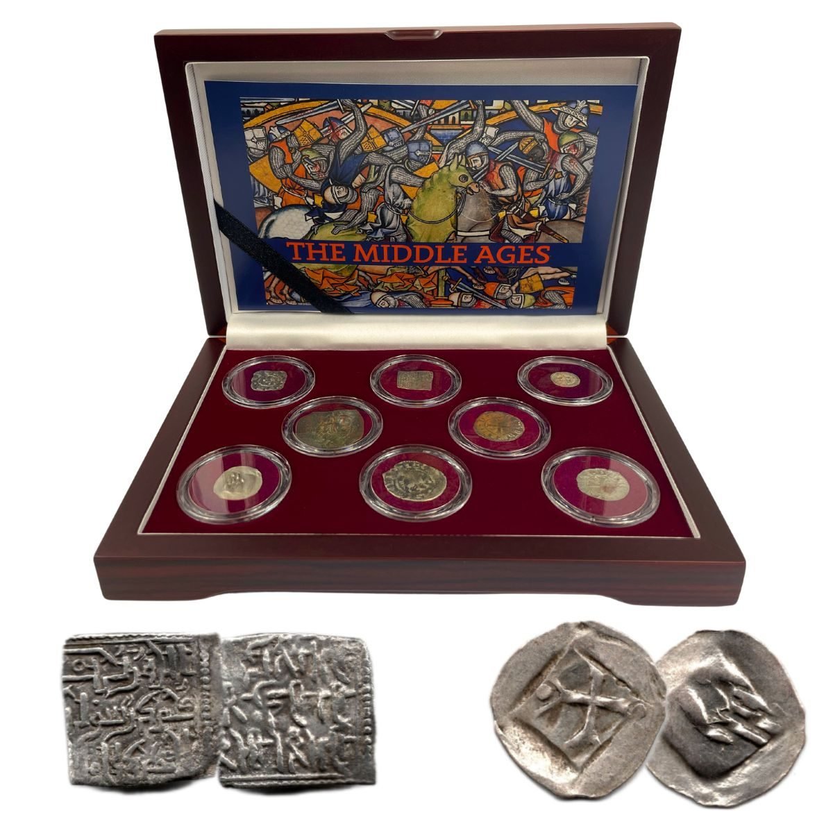 Middles Ages: 8 Silver Coins (Eight-Coin Box)