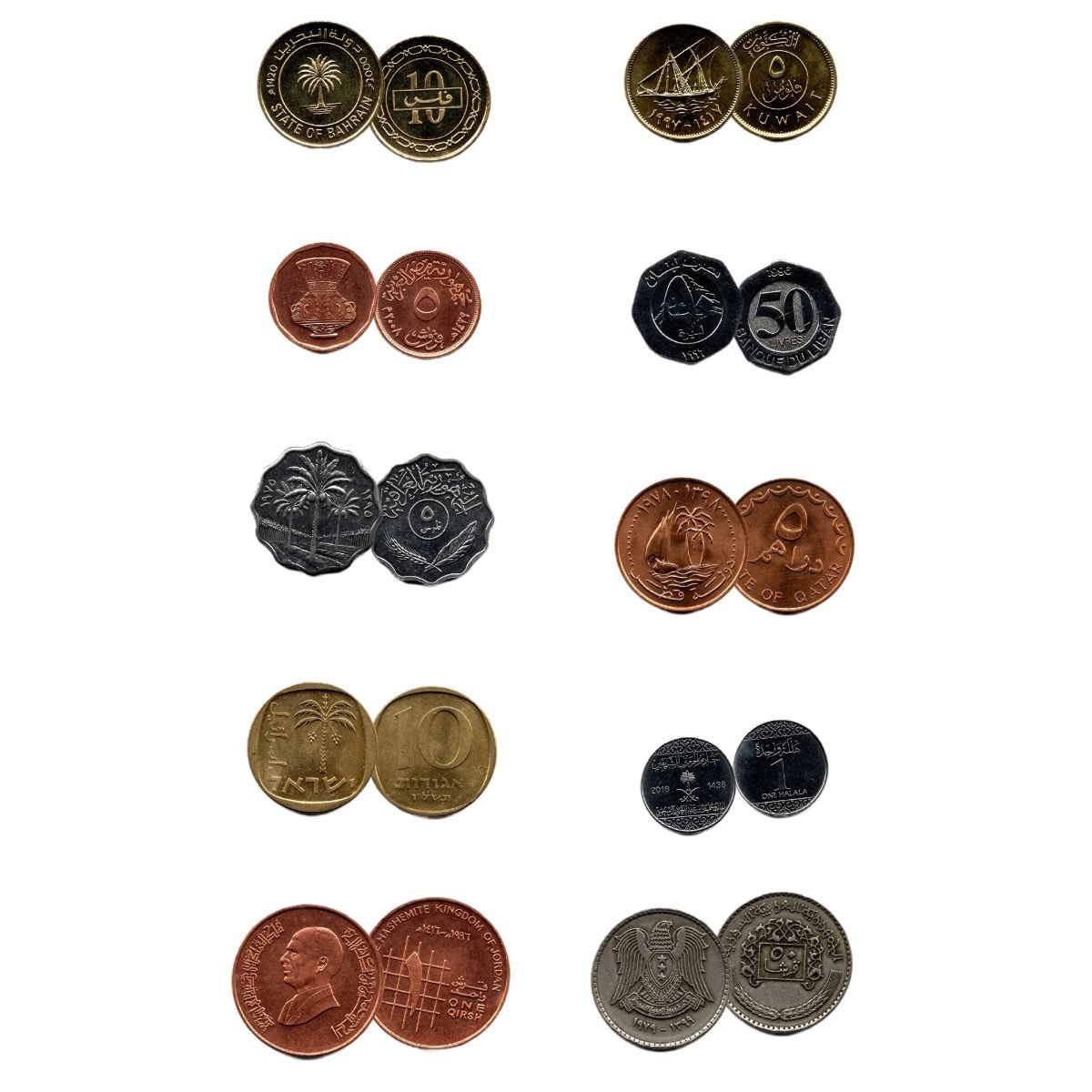 The Middle East: 10 Coin Boxed Set