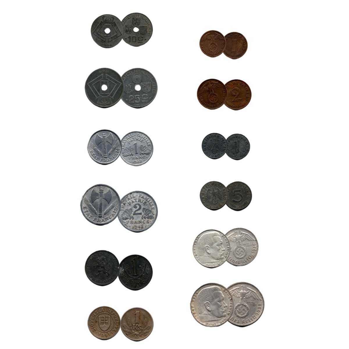 Nazi Germany: A Boxed Collection of 12 Coins (Twelve-Coin Boxed Set)