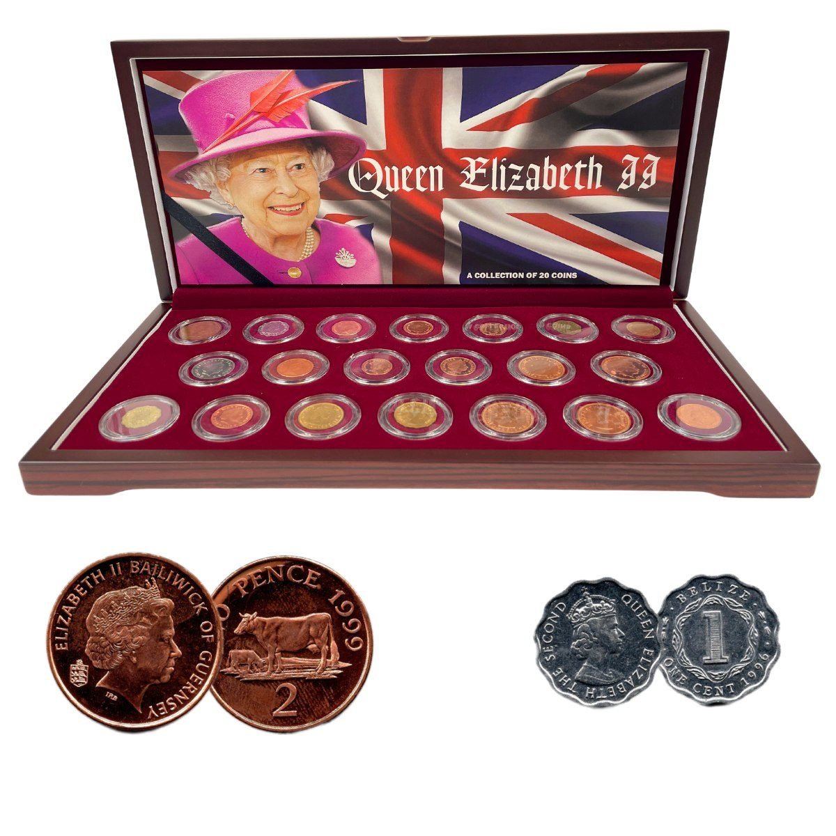 Queen Elizabeth II: A Collection of 20 Portrait Coins (Twenty-Coin Boxed Set)