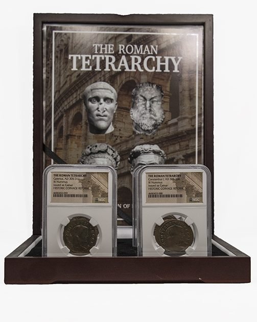 The Roman Tetrarchy: A Collection of Four NGC-Slabbed Coins (VF) (Four-Coin Box)