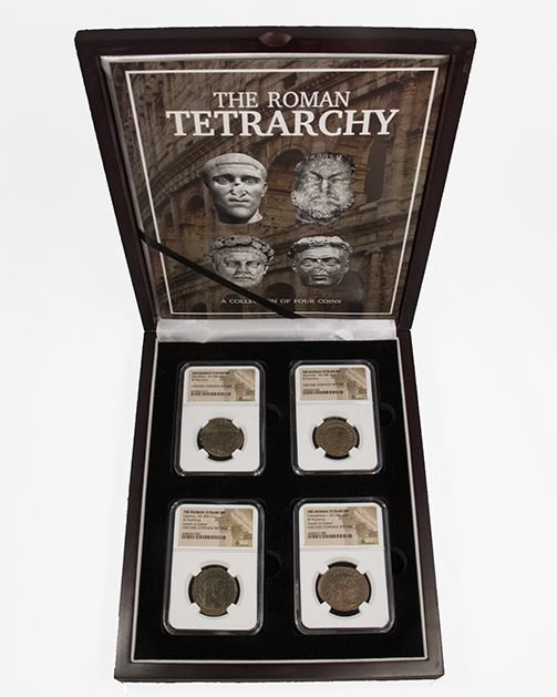 The Roman Tetrarchy: A Collection of Four NGC-Slabbed Coins (VF) (Four-Coin Box)
