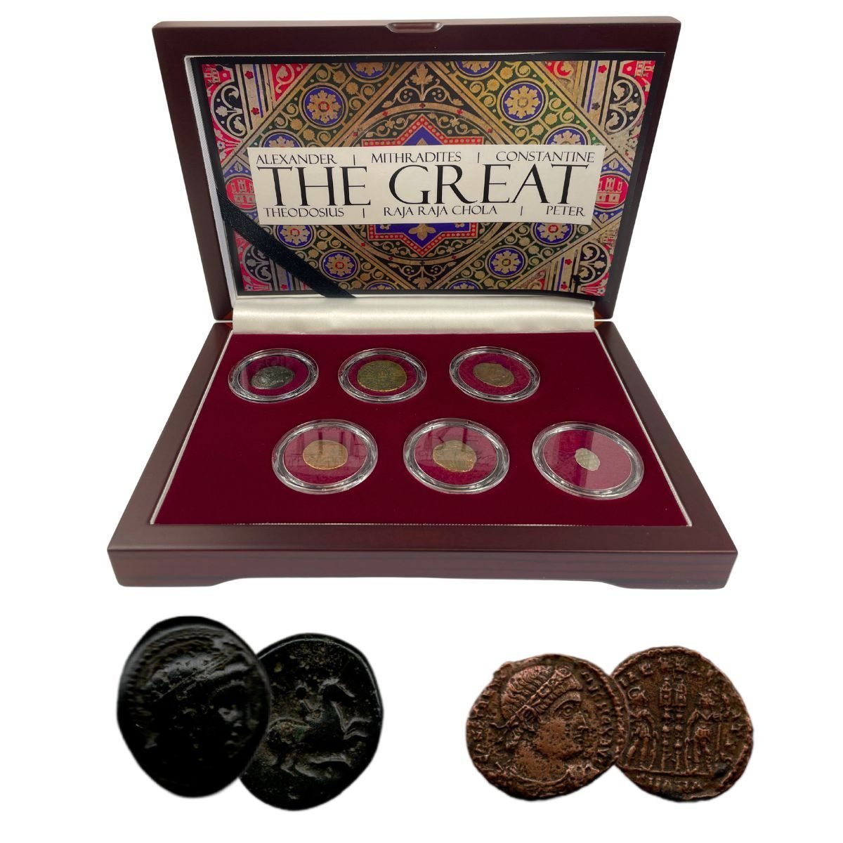 Six Coin Box Featuring "The Great" Rulers (Six-Coin Box)