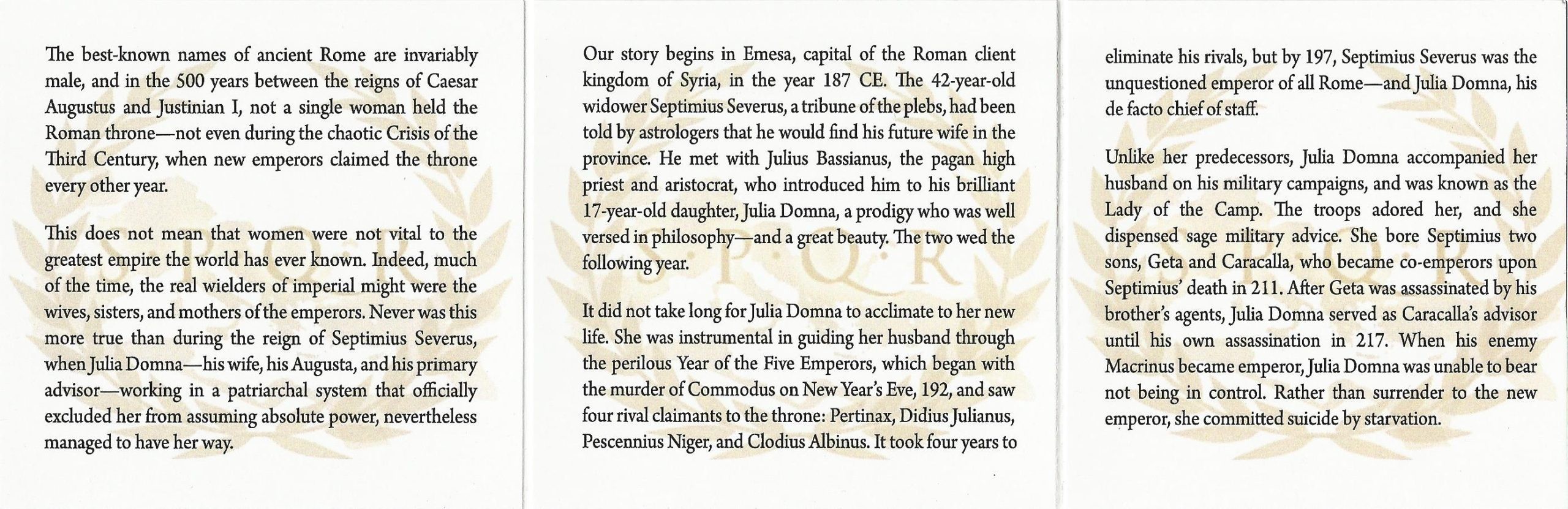 The Most Powerful Woman Who Ever Lived: Box of Silver Roman Denarius of Julia Domna (black box)