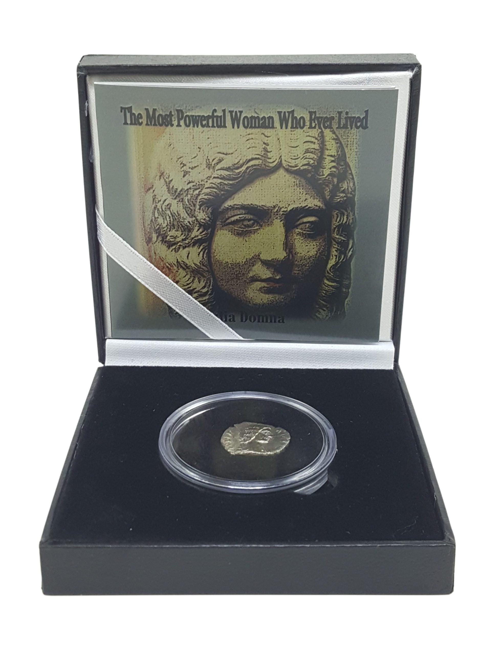 The Most Powerful Woman Who Ever Lived: Box of Silver Roman Denarius of Julia Domna (black box)