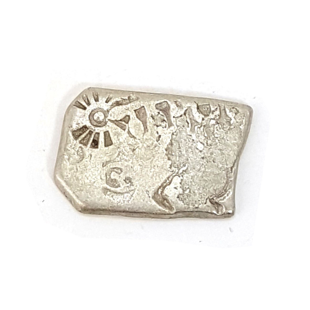 Mauryan Empire: Silver Punch Mark Coin of Ancient India (budget box)