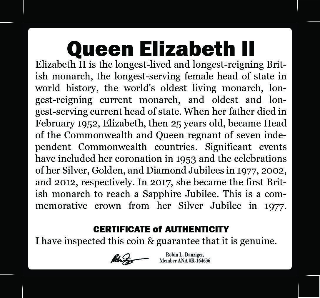 Queen Elizabeth II, Silver Jubilee Crown (1977) (Black Box)