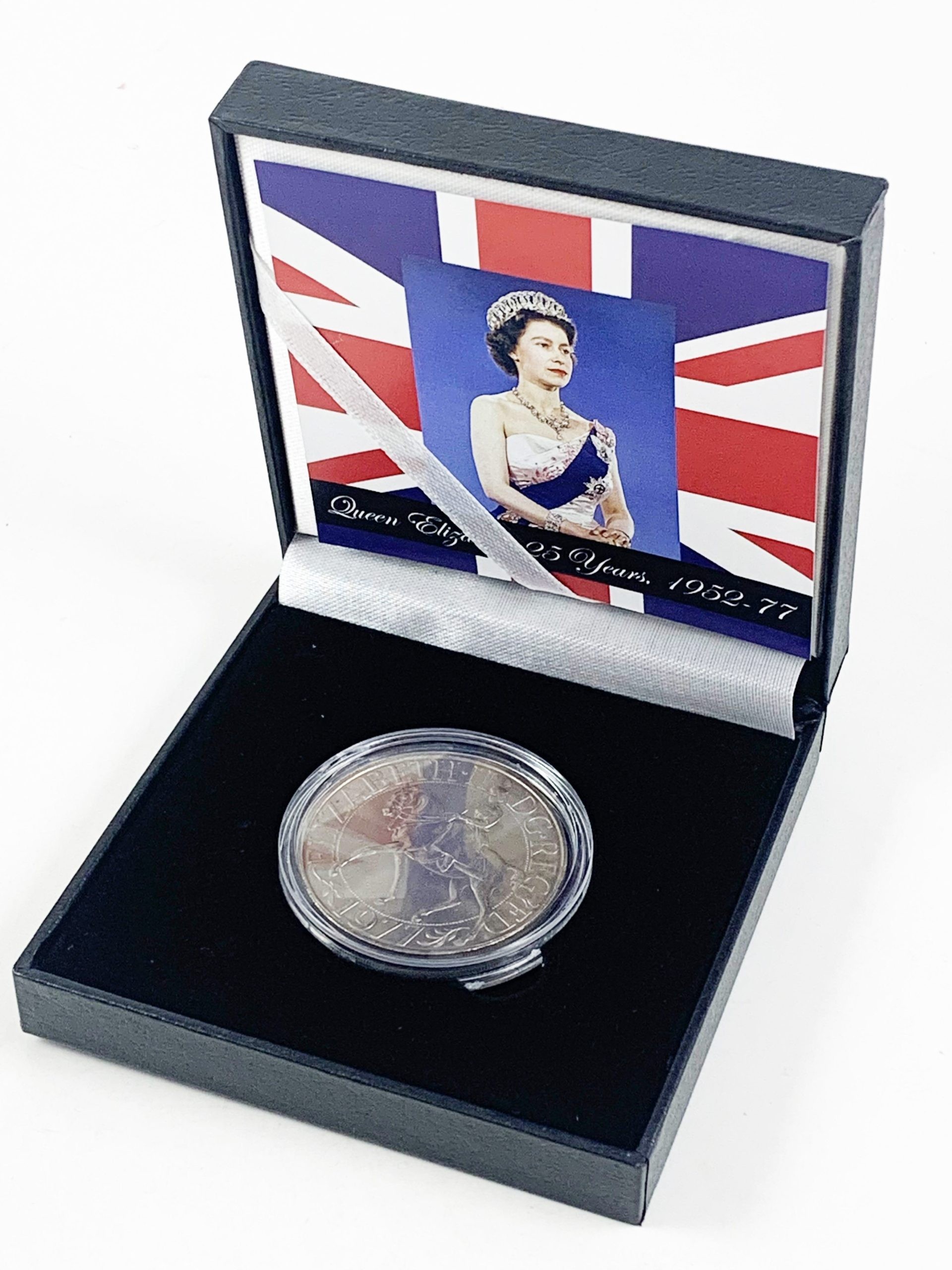 Queen Elizabeth II, Silver Jubilee Crown (1977) (Black Box)