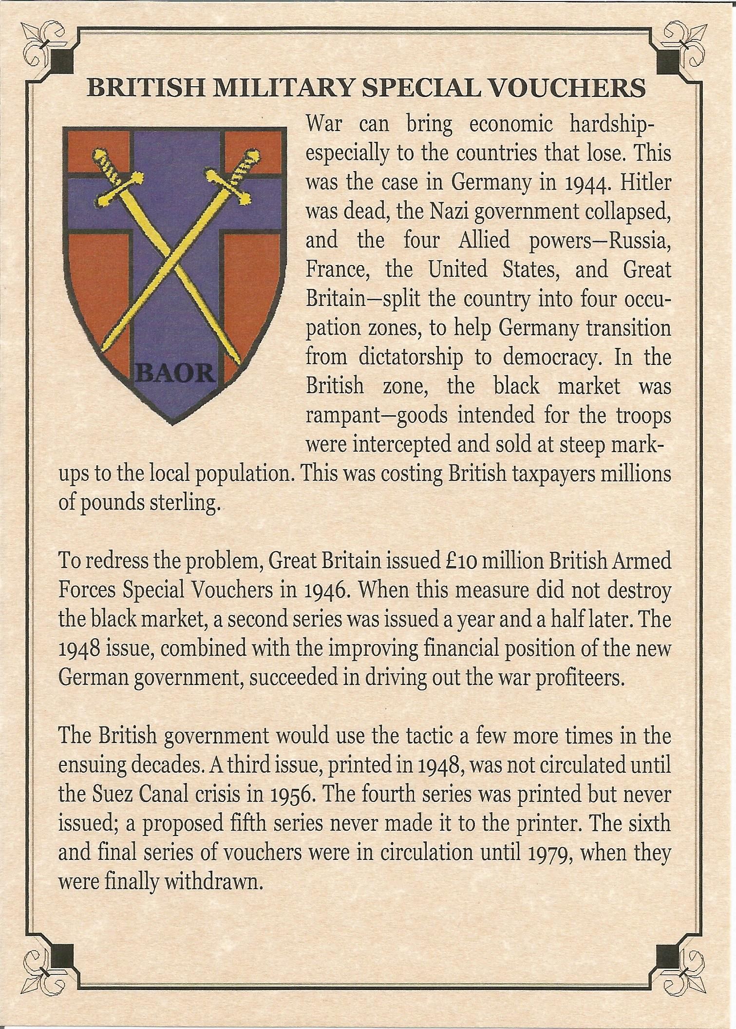 British Military Notes Album