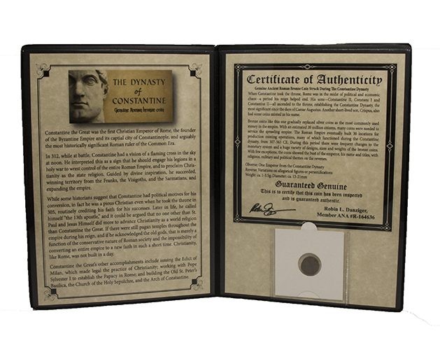Constantine Dynasty: 1 Roman Bronze Coin (Album)