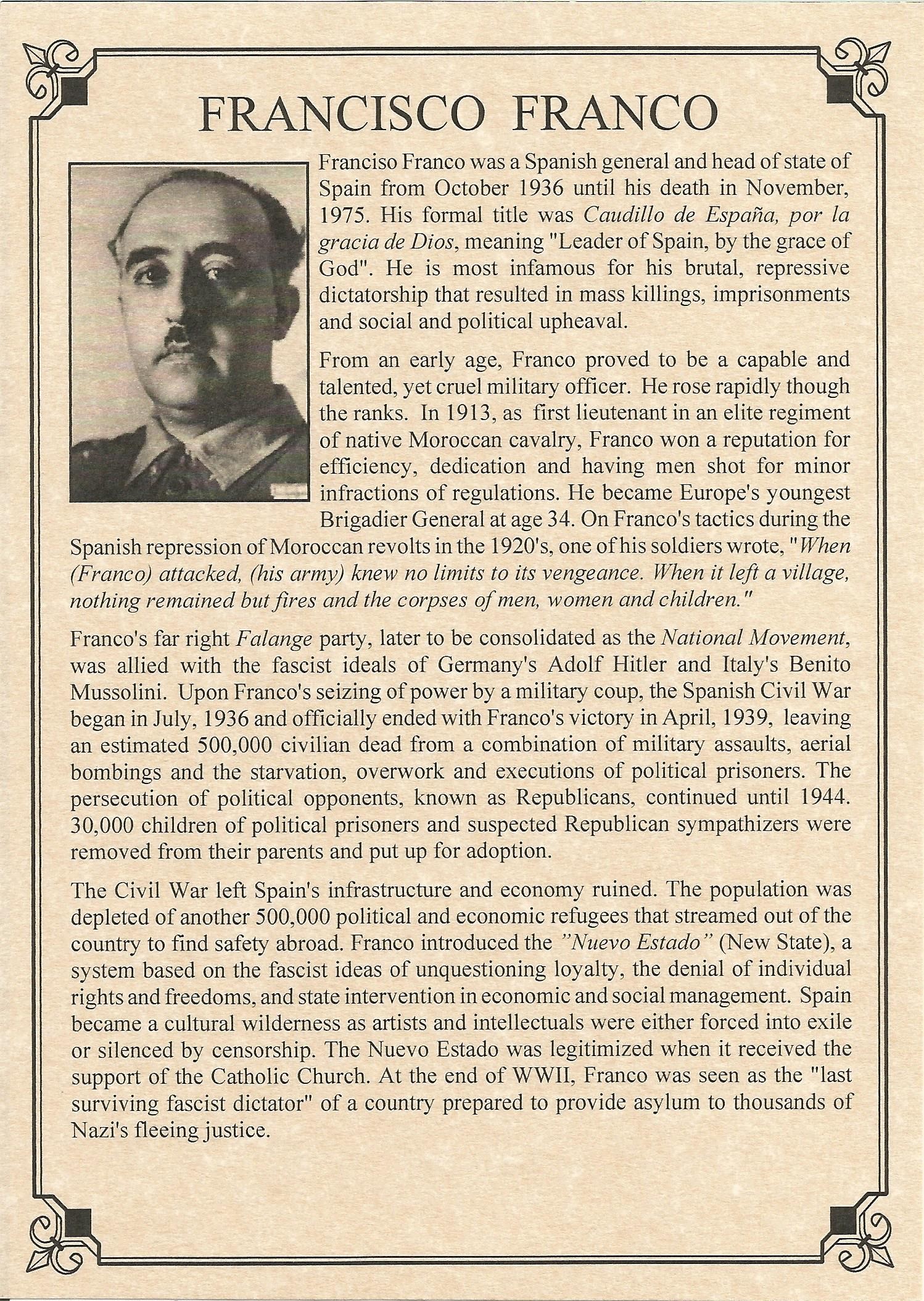 Francisco Franco: Dictator of Spain (Album)