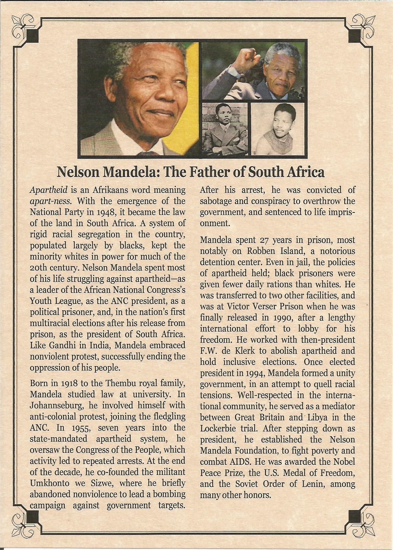 Nelson Mandela: The Father of South Africa Album