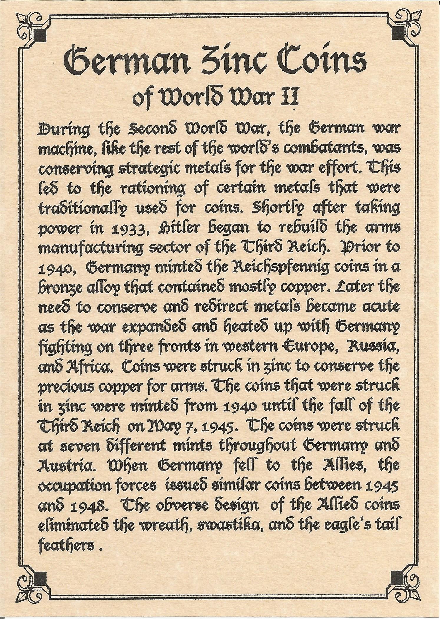 Nazi Germany: Reichpfennig Coin (Album)