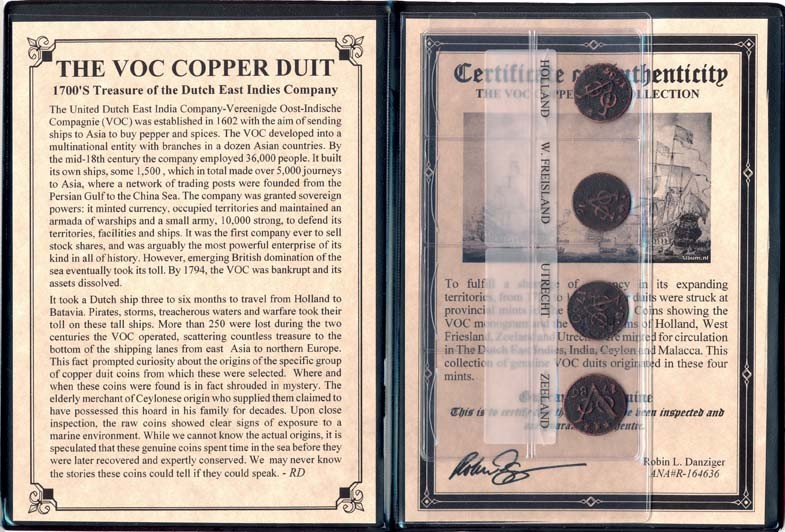VOC Dutch East Indies Co. Copper Duits Album