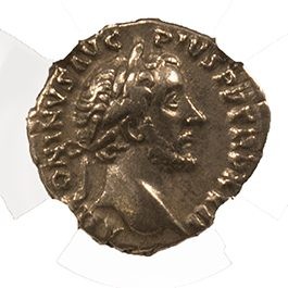 Roman Silver Denarius of Antoninus Pius (AD 138-161) NGC