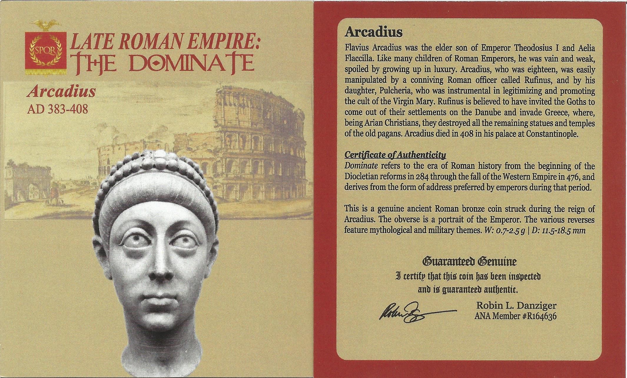 Roman AE4 of Arcadius (AD383-408) NGC