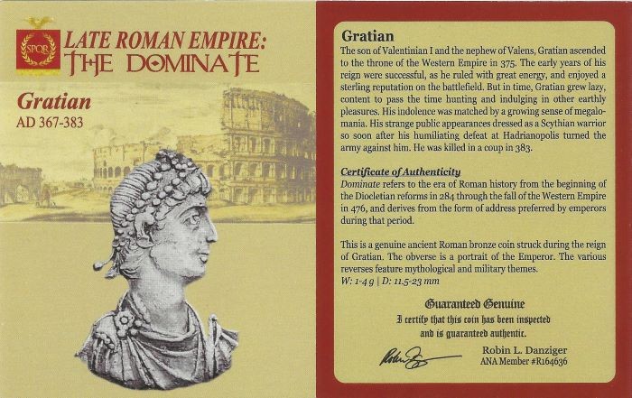 Roman AE of Gratian (AD367-383) NGC
