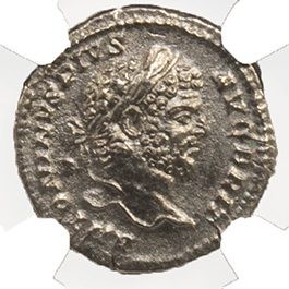Roman Silver Denarius of Caracalla (AD 198-217) NGC