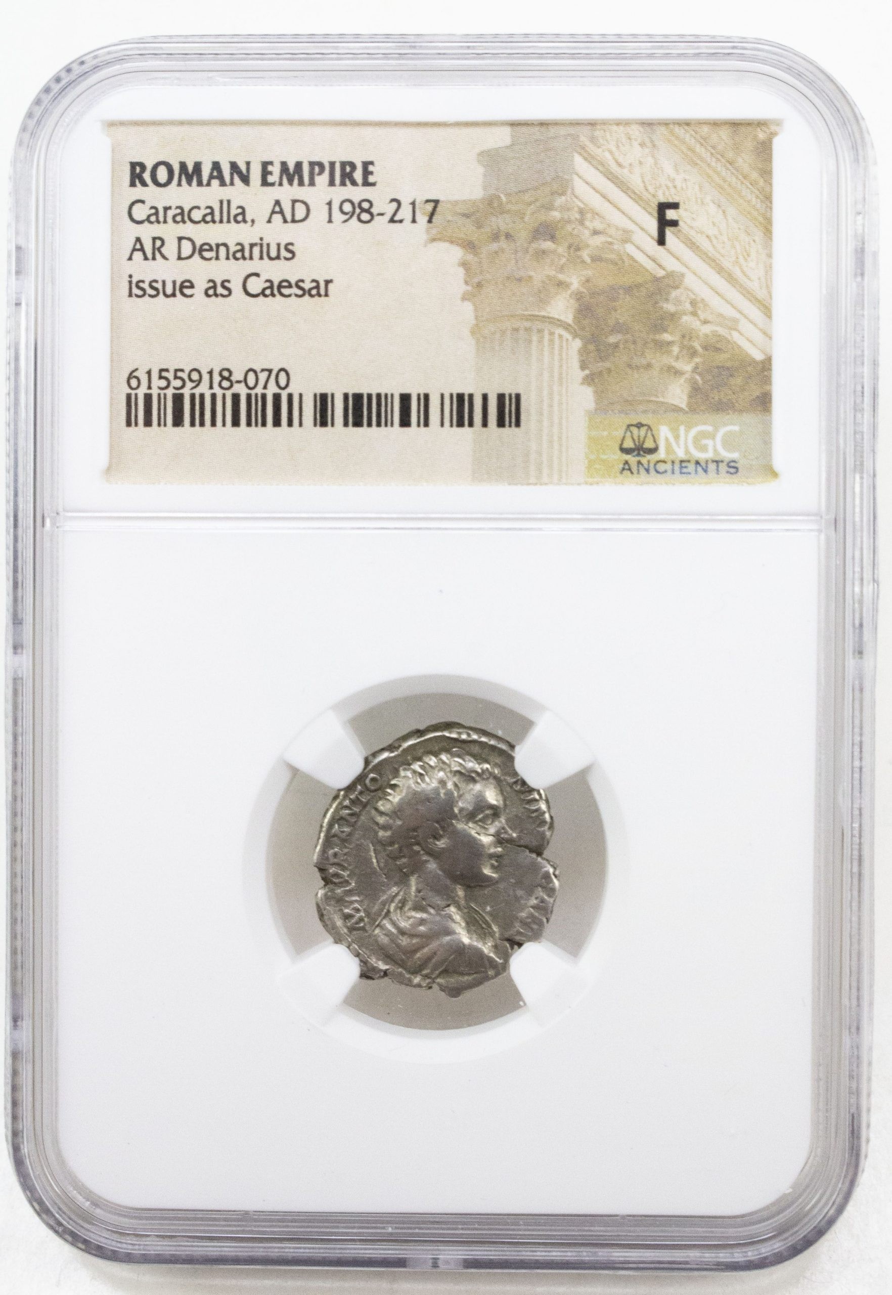 Roman Silver Denarius of Caracalla (AD 198-217) NGC