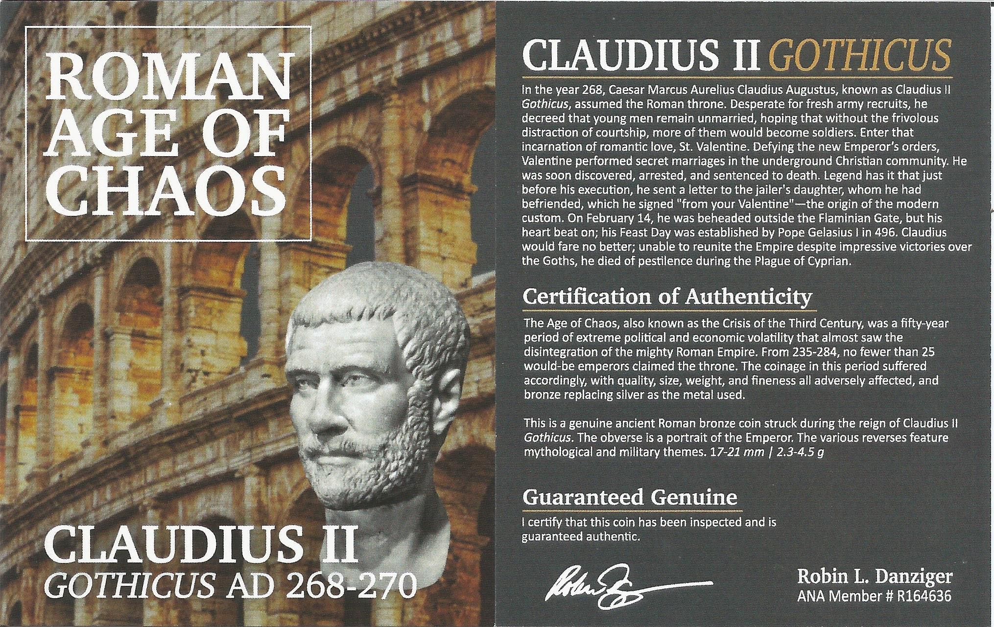 Roman AE of Claudius II Gothicus (AD 268-270) NGC