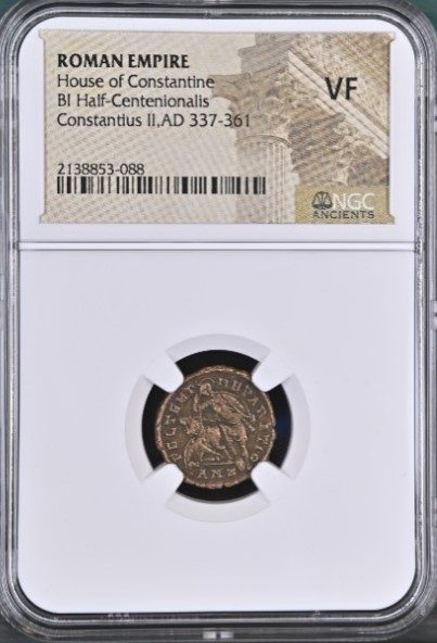 Constantius II Gladiator Reverse NGC Slab (VF) - Fallen Horseman(VF)