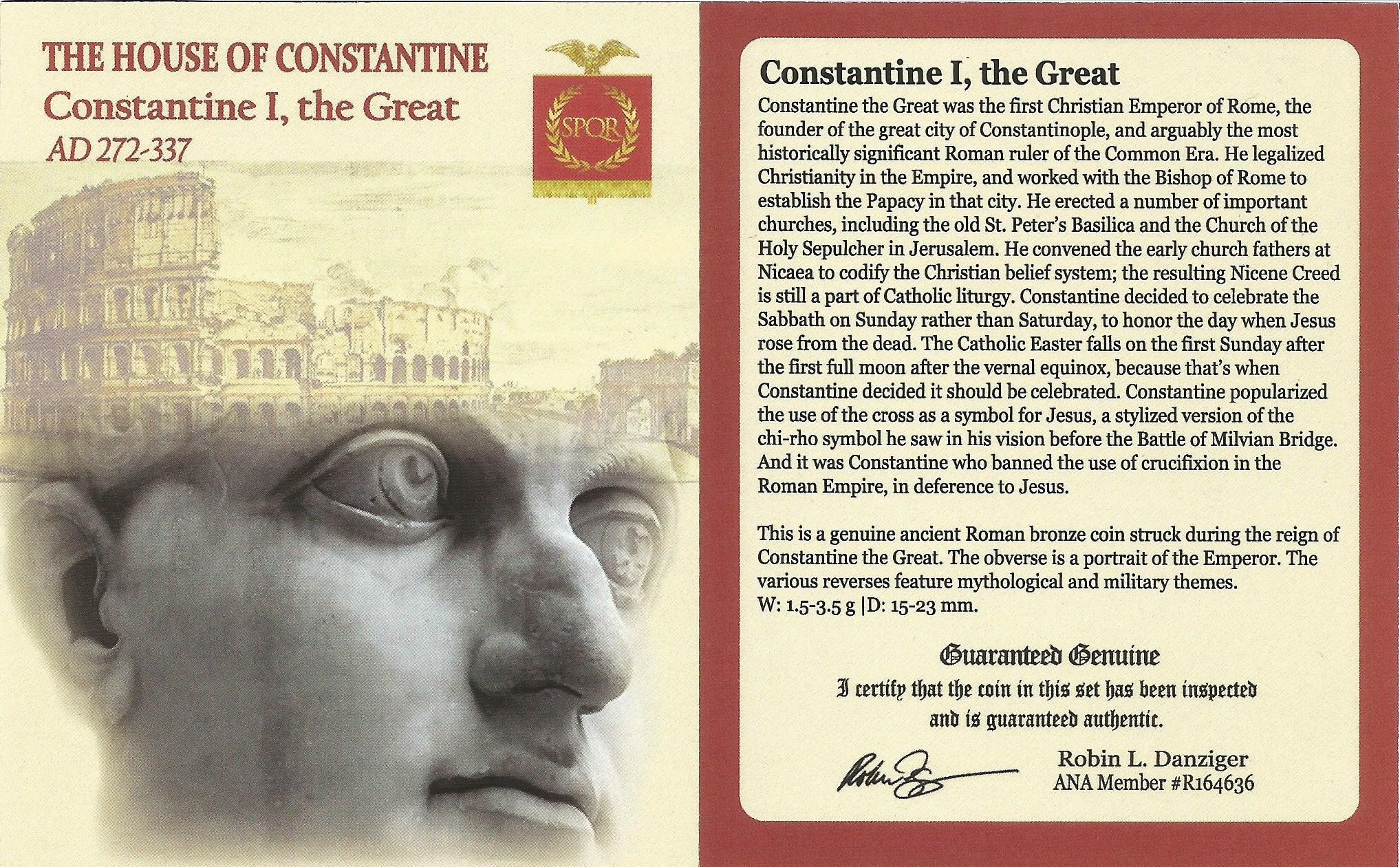 Roman AE of  Constantine I, the Great (AD 272-337) Jovi Conservatori NGC