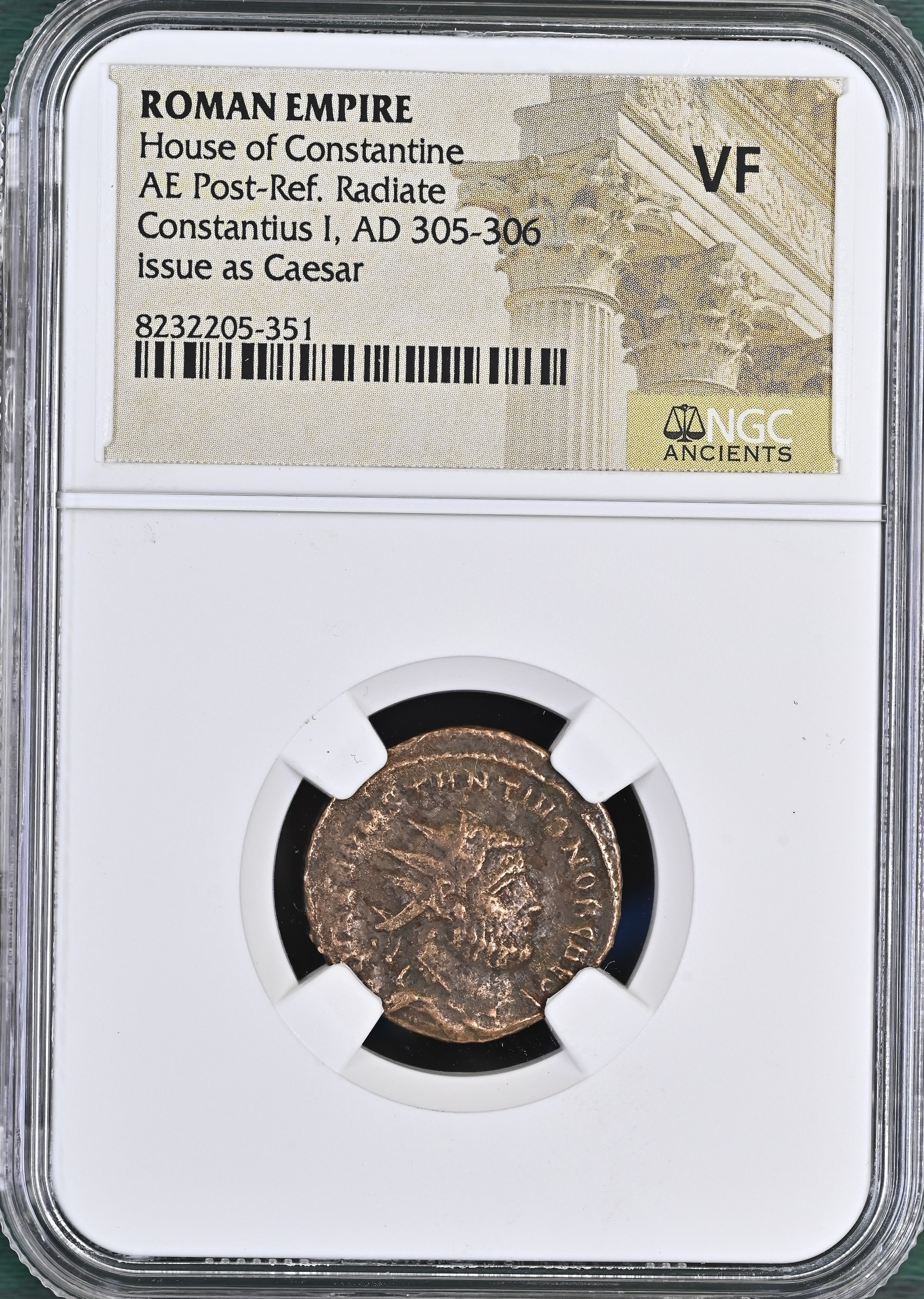 Roman ANT of Constantius Chlorus 1st (AD 293-306) NGC