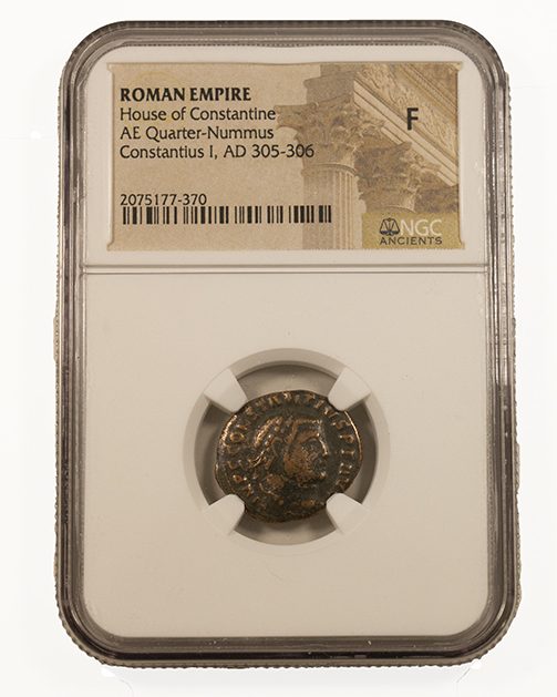 Roman QUARTER-NUMMUS of Constantius Chlorus 1st (AD 293-306) NGC