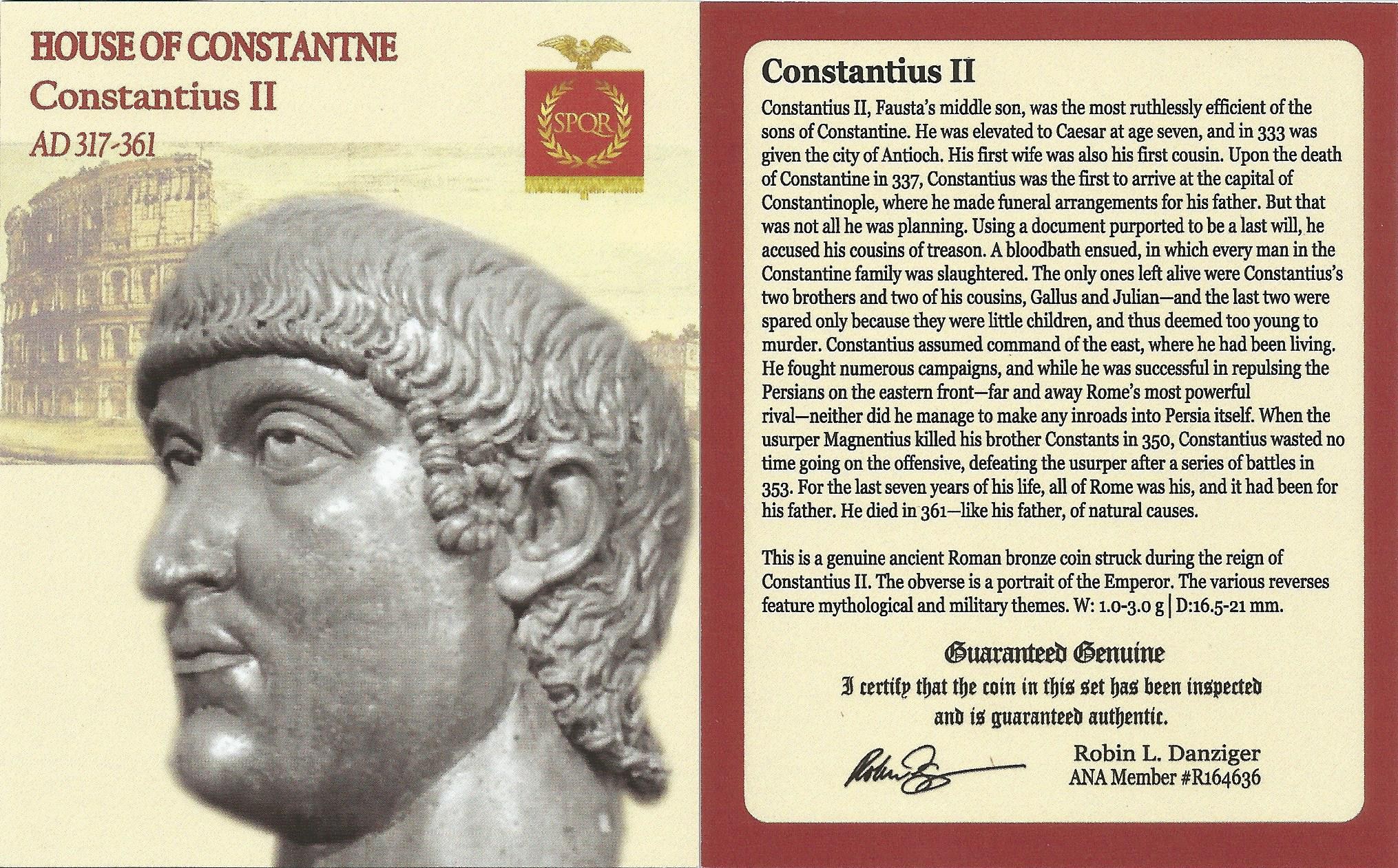 Roman AE of Constantius II (AD 317-361) NGC