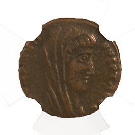 Roman AE4 of Constantine I ,Manus Dei (AD 337-340) NGC