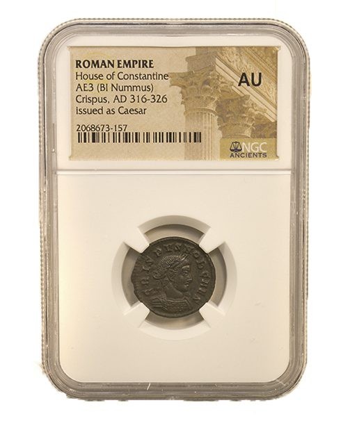 Roman AE3 of Crispus (AD 304-326) NGC