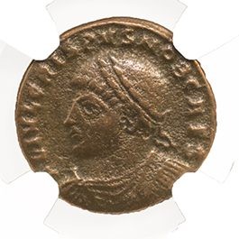Roman AE3 of Crispus (AD 304-326) NGC