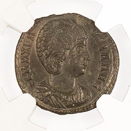 Roman bronze of Fausta (307-326) NGC