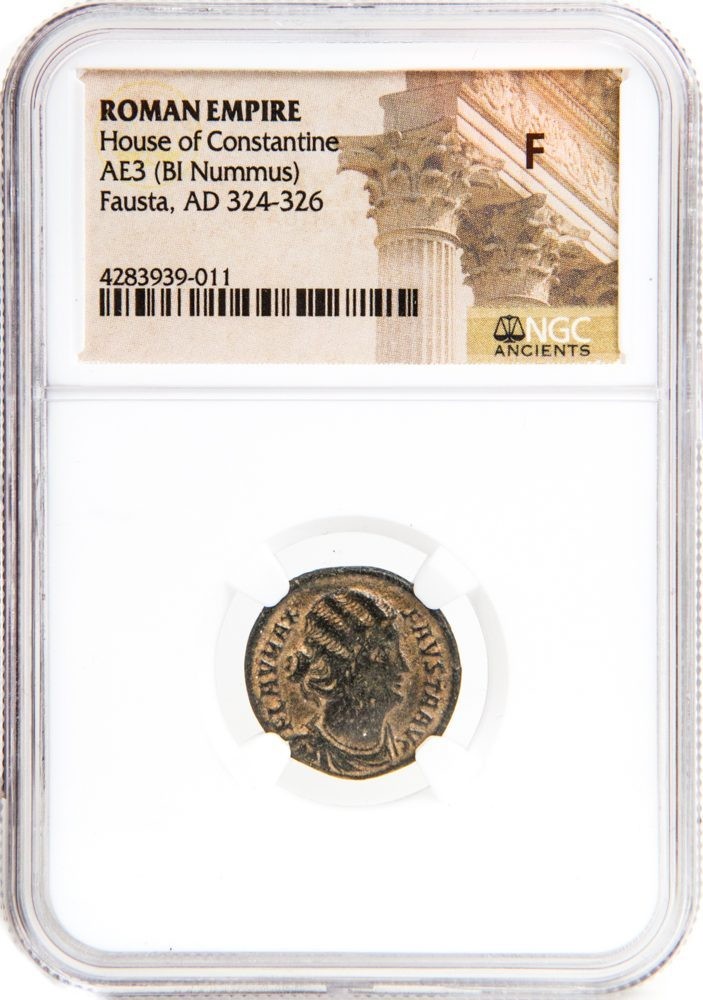 Roman bronze of Fausta (307-326) NGC