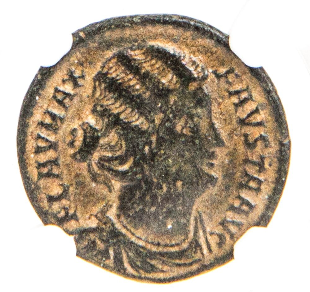Roman bronze of Fausta (307-326) NGC