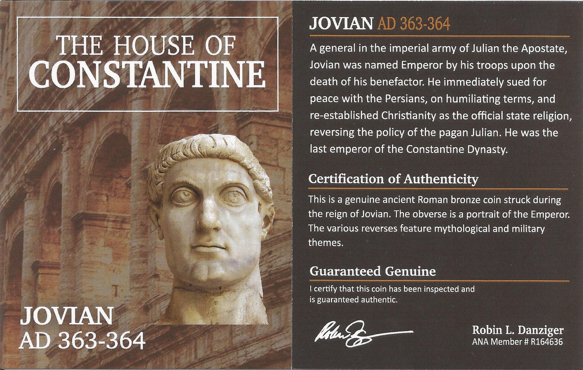 Roman AE of Jovian (363-364) NGC