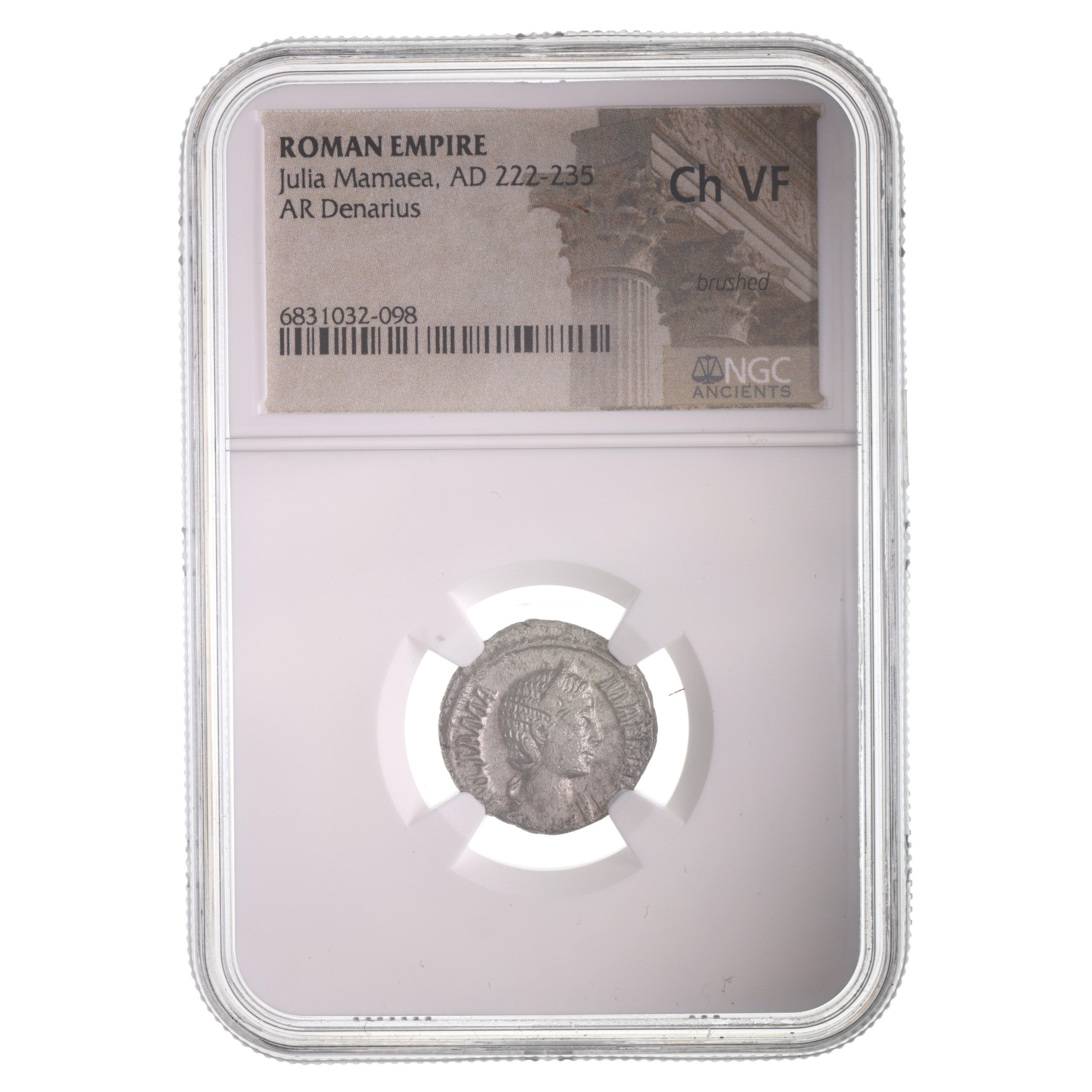 Roman Empire, Julia Mamaea (died 235 CE), Denarius NGC