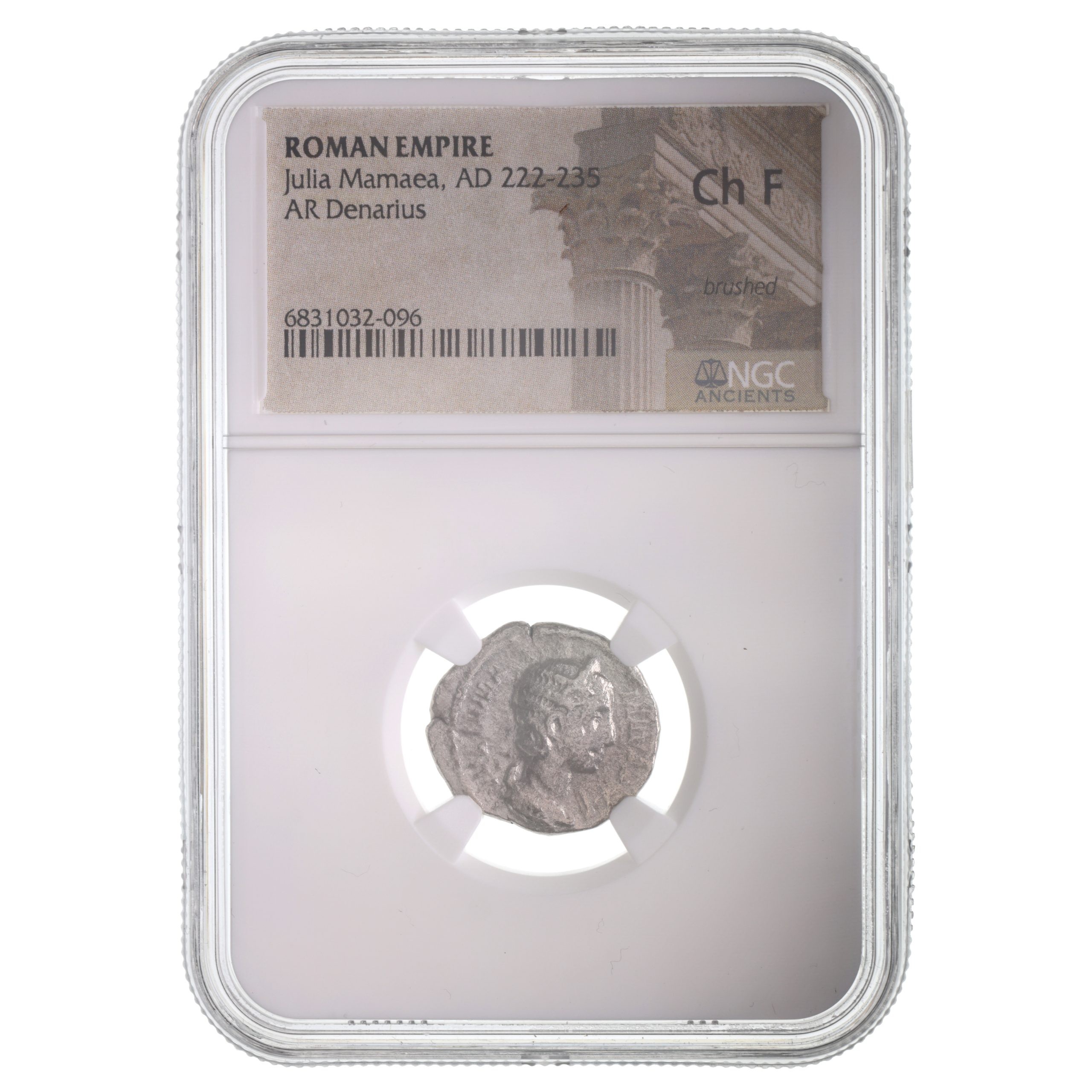 Roman Empire, Julia Mamaea (died 235 CE), Denarius NGC